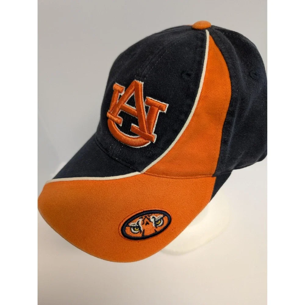 Auburn Tigers Hat Cap Strap Back Mens Blue Orange NCAA College Football Two Tone